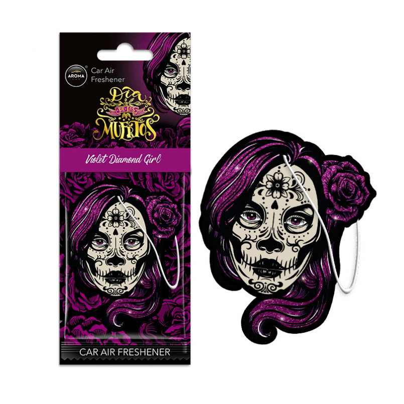 AROMA Ароматизатор Aroma Car Cellulose Dia De Los Muertos - Violet Diamond Girl (24шт.)
