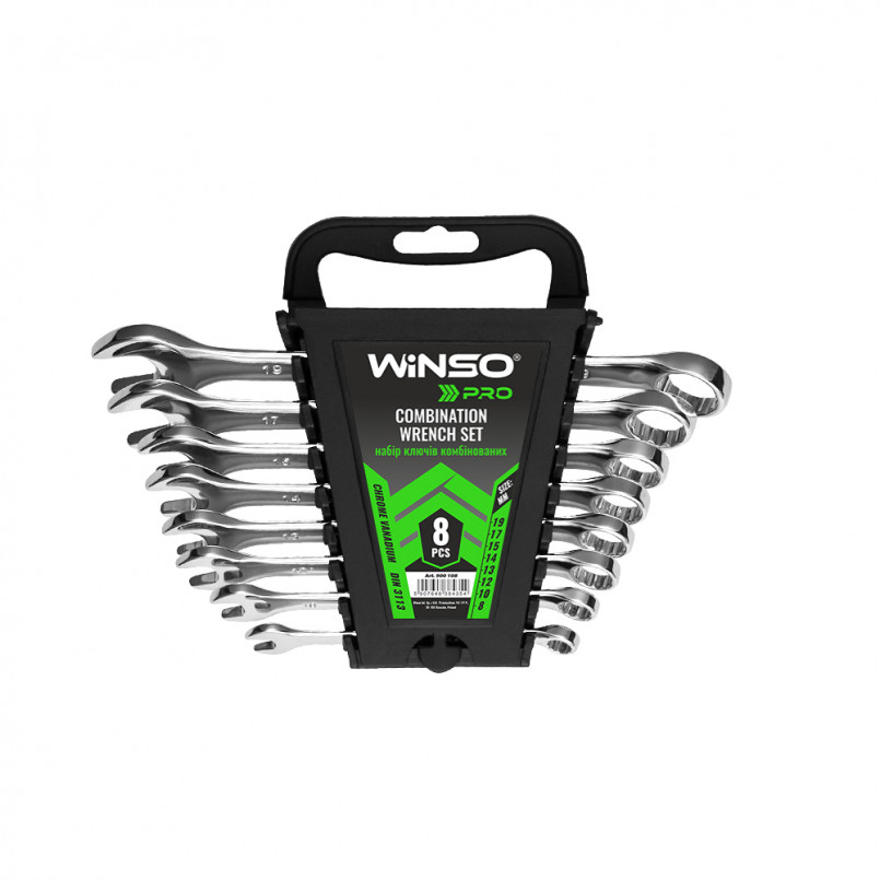 Набір ключів комбінованих WINSO PRO CR-V,  8шт., 8-19 мм, упакування пластик