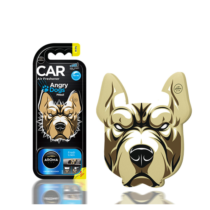 AROMA Ароматизатор Car Angry Dogs - FRESH LINEN (14шт.)