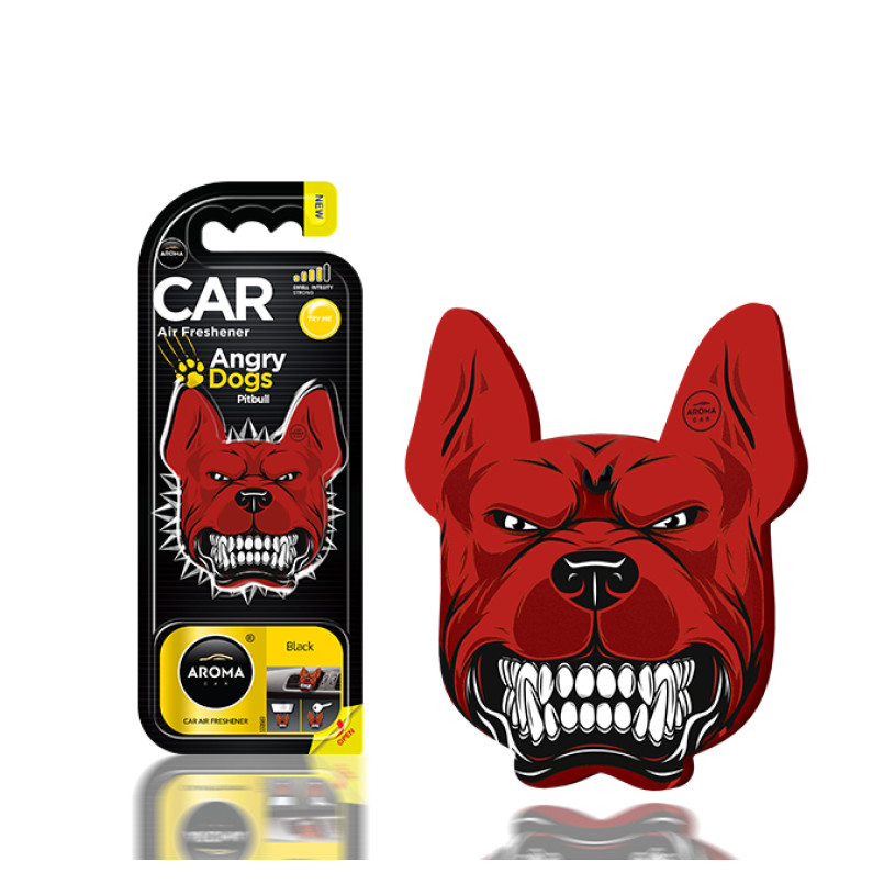 AROMA Ароматизатор Car Angry Dogs - BLACK (14шт.)