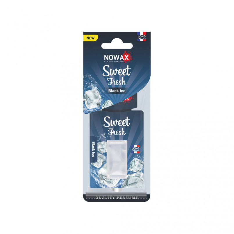 NOWAX Ароматизатор мембранний серія Sweet Fresh - Black Ice (30шт/ящ)