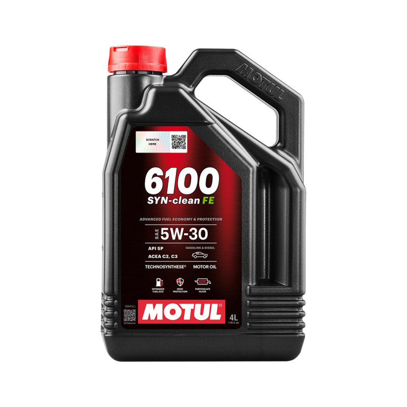 Олива моторна MOTUL 6100 Syn-clean FE SAE 5W30 4X4 L