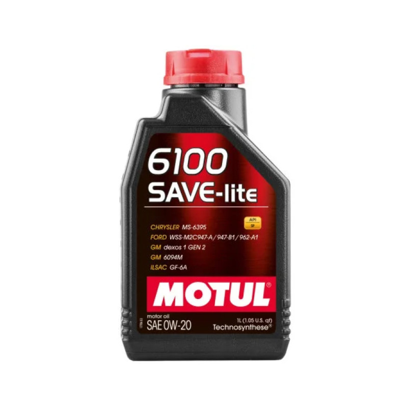 Олива моторна MOTUL 6100 Save-lite SAE 0W20 12x1 L - NEW