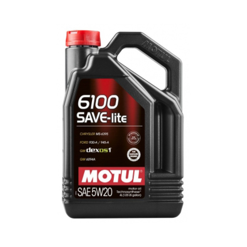 Олива моторна MOTUL 6100 Save-lite SAE 5W20 4X4 L - NEW