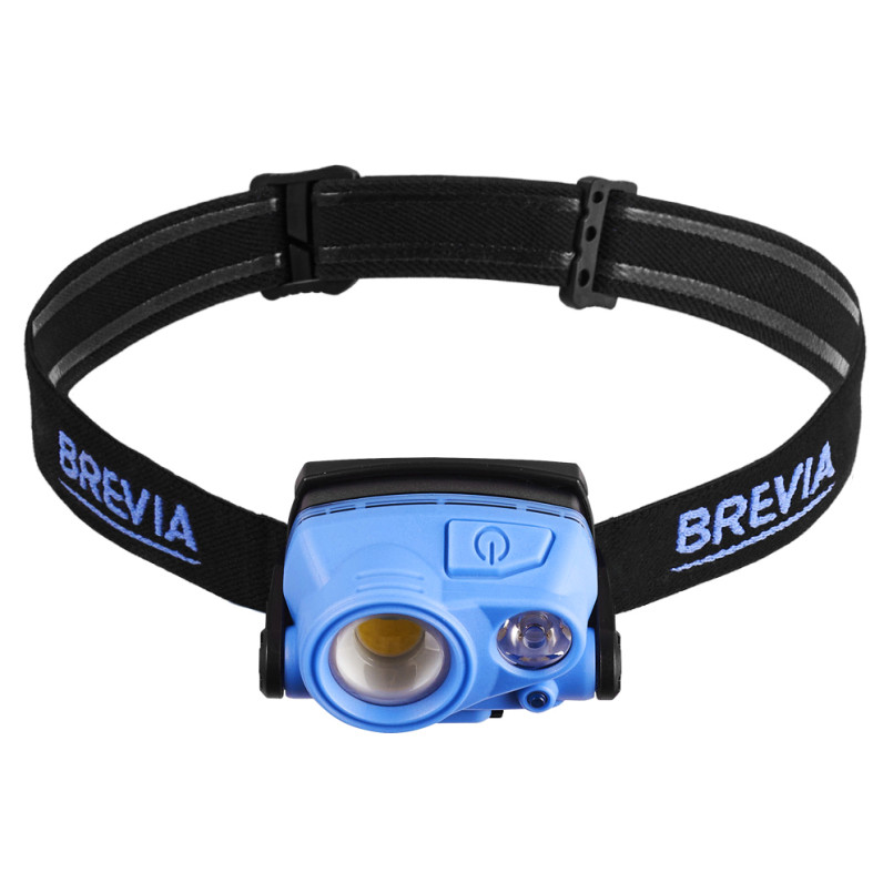 BREVIA LED Ліхтар налобний 400Lm + 200Lm, 3W + 3W COB, 1200mAh IP65