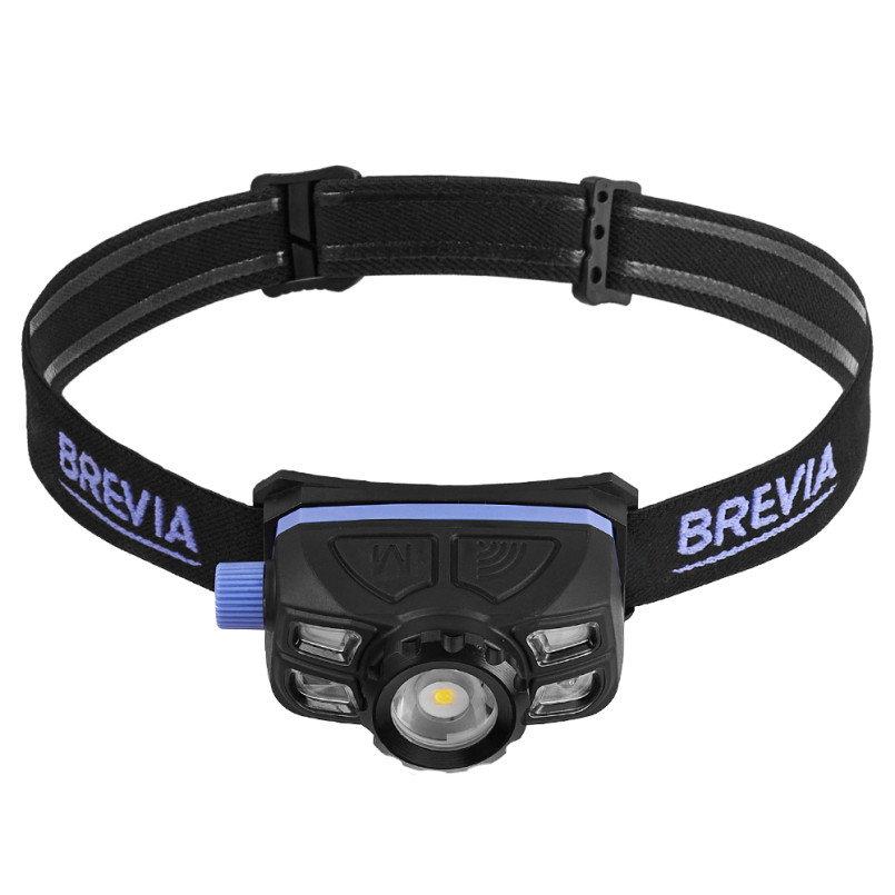 BREVIA LED Ліхтар налобний 400Lm, 5W LED, Zoom, Sensor, 1400mAh IP65