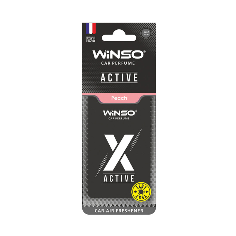 Освіжувач повітря WINSO X Active, целюлозний ароматизатор, Peach, (50шт/ящ.)