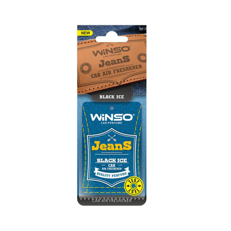 Освіжувач повітря WINSO Jeans, целюлозний ароматизатор, Black Ice (50шт/ящ.)