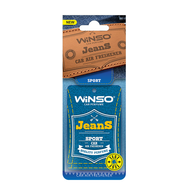 Освіжувач повітря WINSO Jeans, целюлозний ароматизатор, Sport (50шт/ящ.)