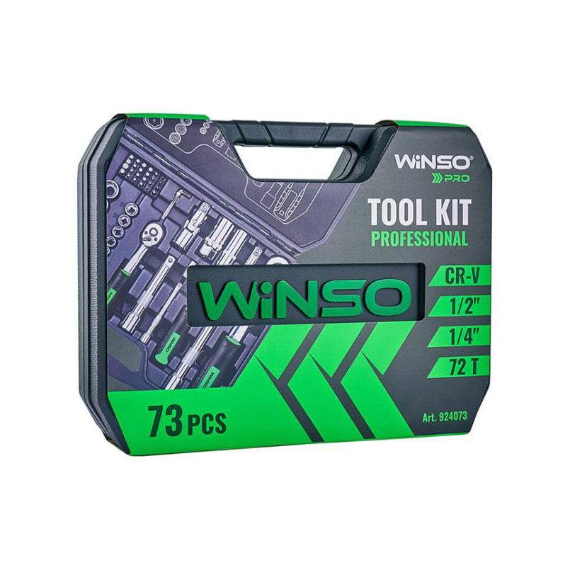 Професійний набір інструментів в кейсі WINSO Pro 1/2", 1/4" 72 T, CR-V, 73 од.