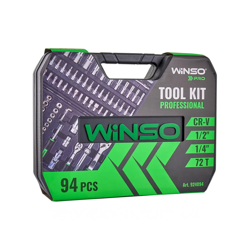 Професійний набір інструментів в кейсі WINSO Pro 1/2", 1/4" 72 T, CR-V, 94 од.