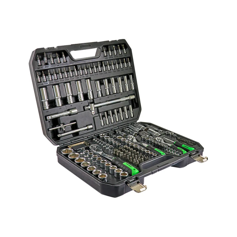 Професійний набір інструментів в кейсі WINSO Pro 1/2_, 1/4_, 3/8_ 72 T, CR-V, 171 од.