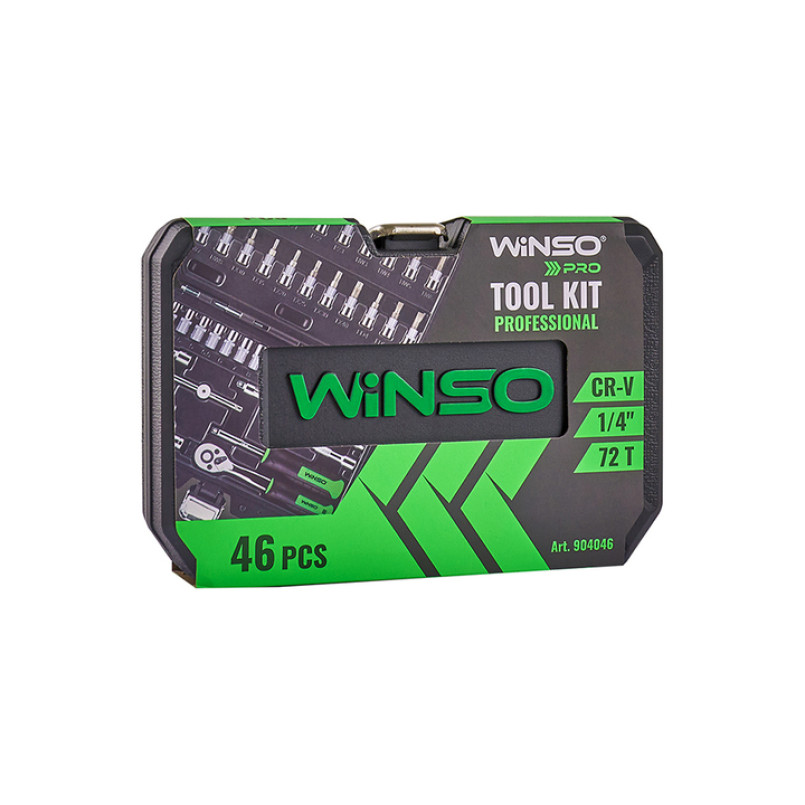 Професійний набір інструментів в кейсі WINSO Pro 1/4" 72 T, CR-V, 46 од.