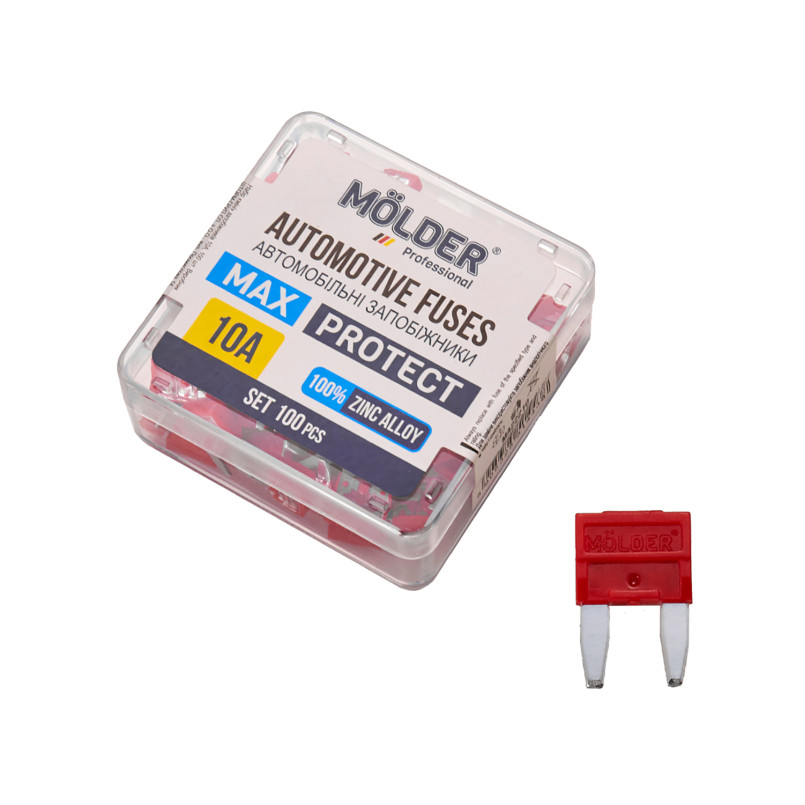 MOLDER Набір _міні_ запобіжників 10А,100шт.,(шт.100/уп.)
