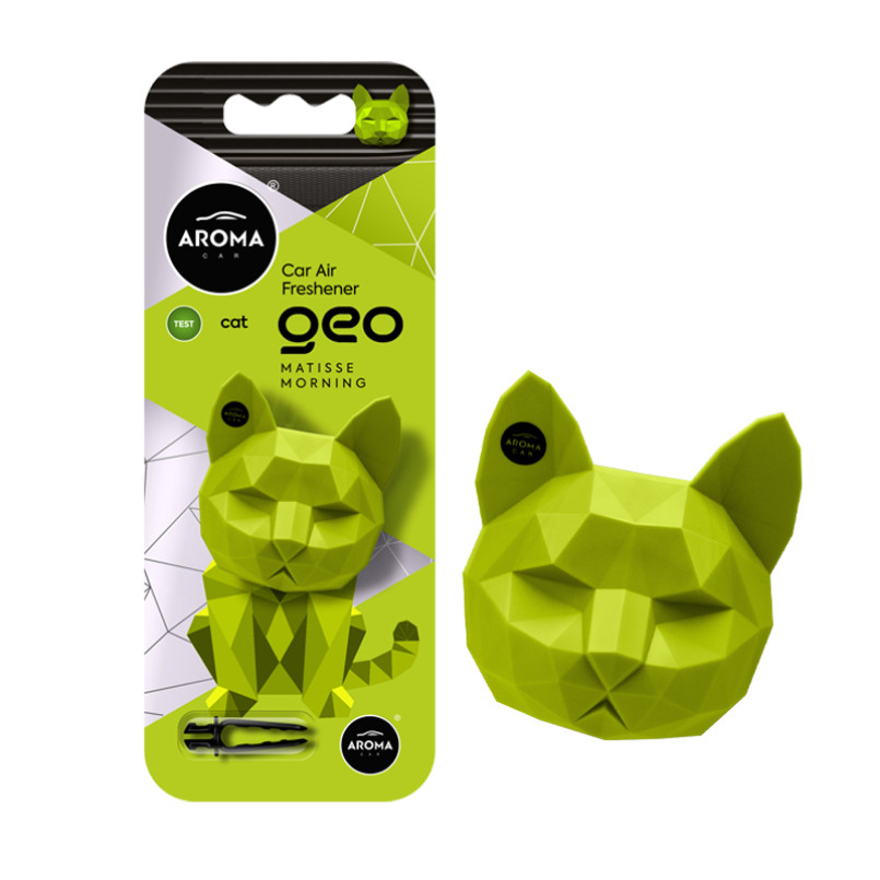 AROMA Ароматизатор на дефлектор Aroma Car Geo Cat- Green Matisse Morning (14шт.)