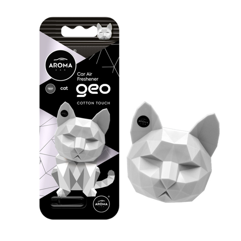 AROMA Ароматизатор на дефлектор Aroma Car Geo Cat- White Cotton Touch (14шт.)