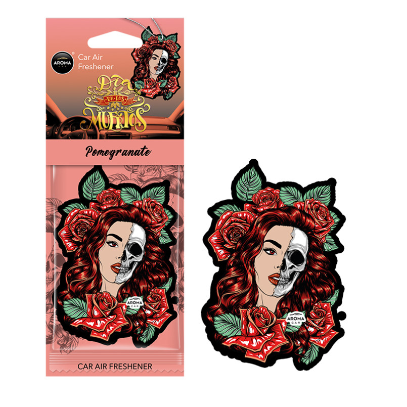 AROMA Ароматизатор Aroma Car Cellulose Dia De Los Muertos - Pomegranate (24шт.)