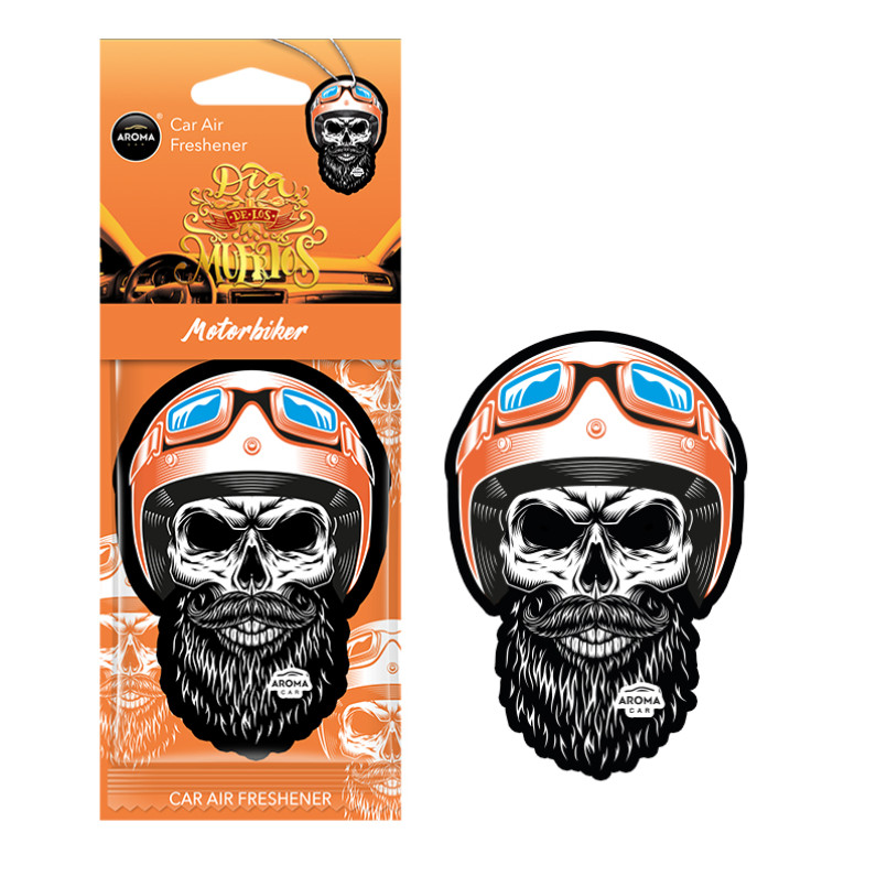 AROMA Ароматизатор Aroma Car Cellulose Dia De Los Muertos - Motorbike (24шт.)