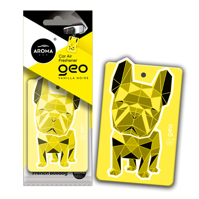 AROMA Ароматизатор Aroma Car Cellulose Geo Dog- Yellow Vanilla Noire (24шт.)
