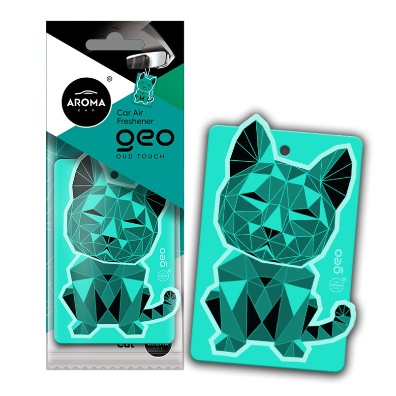 AROMA Ароматизатор Aroma Car Cellulose Geo Cat- Turquoise Oud Touch (24шт.)