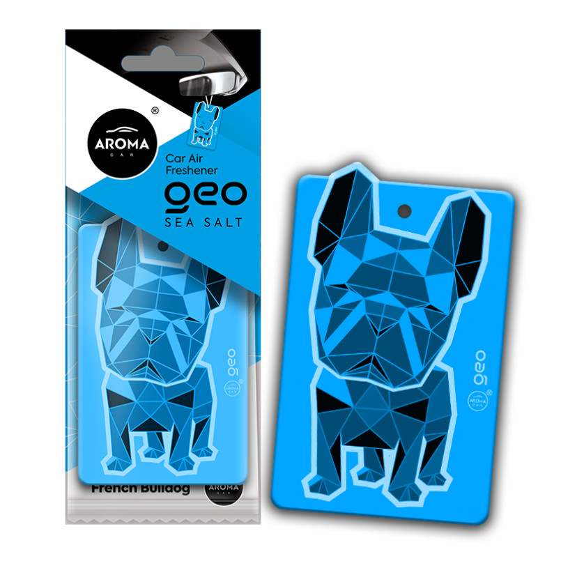 AROMA Ароматизатор Aroma Car Cellulose Geo Dog- Blue Sea Salt (24шт.)