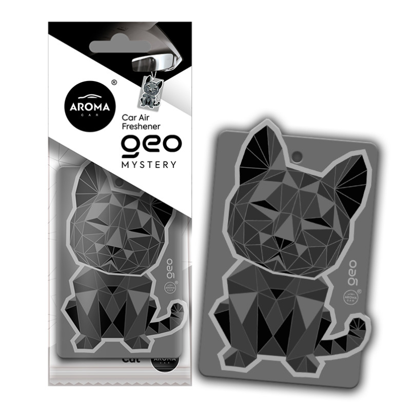 AROMA Ароматизатор Aroma Car Cellulose Geo Cat- Black Mystery (24шт.)
