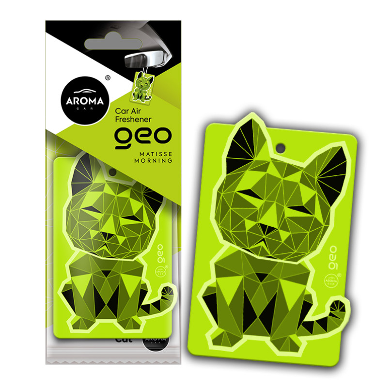 AROMA Ароматизатор Aroma Car Cellulose Geo Cat- Green Matisse Morning (24шт.)
