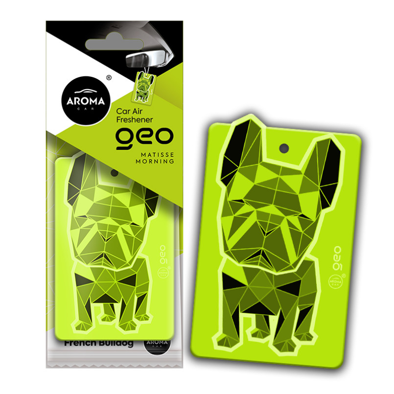 AROMA Ароматизатор Aroma Car Cellulose Geo Dog- Green Matisse Morning (24шт.)
