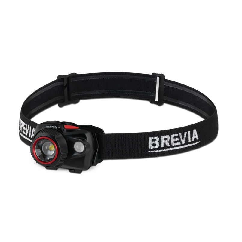 BREVIA Ліхтар налобний 520Lm, 800mAh/3xAAA, Focus Control, IP64, White/Red (12/24шт.)