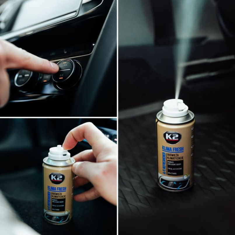 K2 KLIMA FRESH Cherry  150ml Освіжувач системи автокондиціонера вишня (аерозоль)