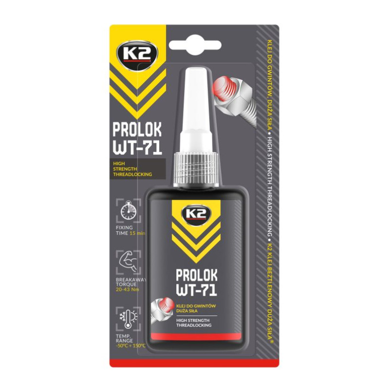 K2 PROLOK WT-71 HIGH 50g  фіксатор різьби анаеробний високої міцності х12