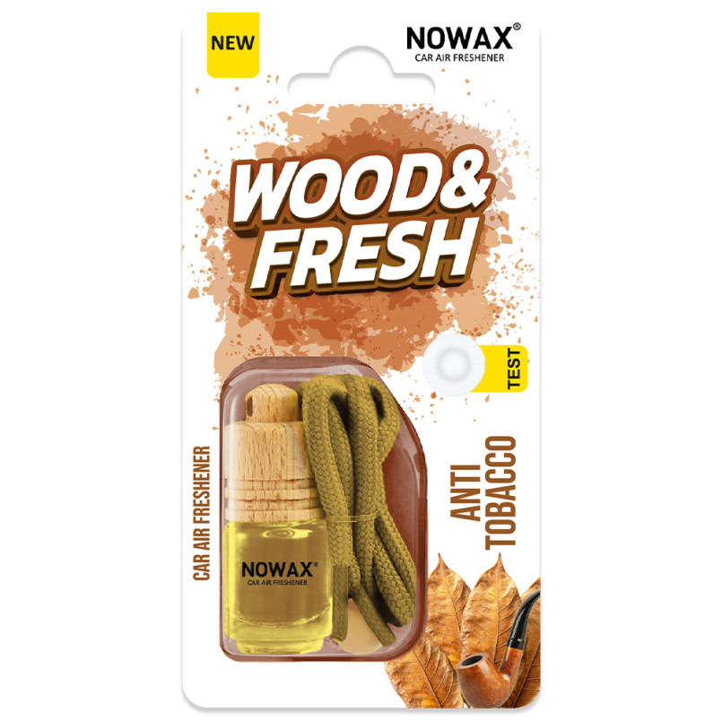 NOWAX Ароматизатор повітря в блістері серія WOOD&FRESH - Anti Tobacco (25шт/ящ)