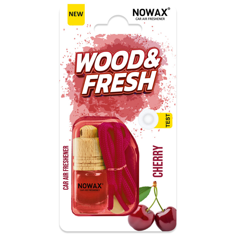 NOWAX Ароматизатор повітря в блістері серія WOOD&FRESH - Cherry (25шт/ящ)