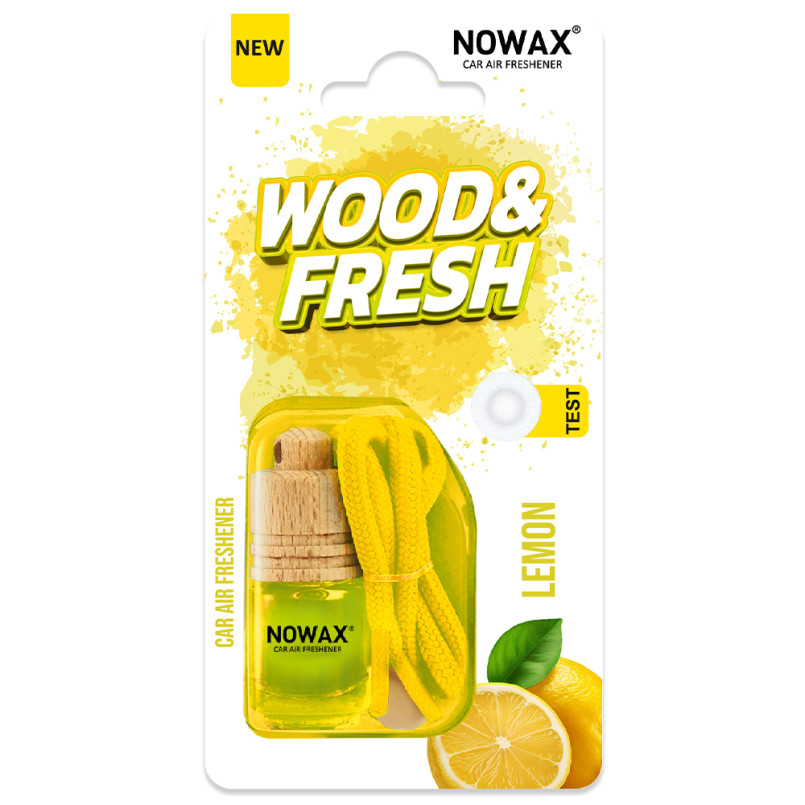 NOWAX Ароматизатор повітря в блістері серія WOOD&FRESH - Lemon (25шт/ящ)