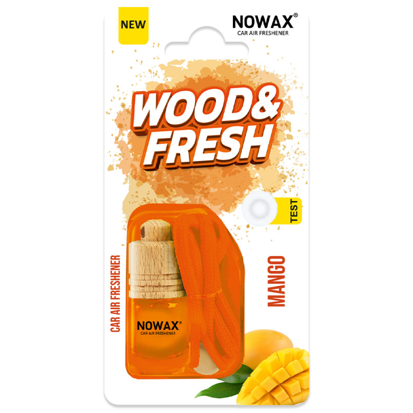 NOWAX Ароматизатор повітря в блістері серія WOOD&FRESH - Mango (25шт/ящ)
