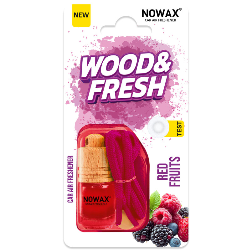 NOWAX Ароматизатор повітря в блістері серія WOOD&FRESH - Red Fruits (25шт/ящ)