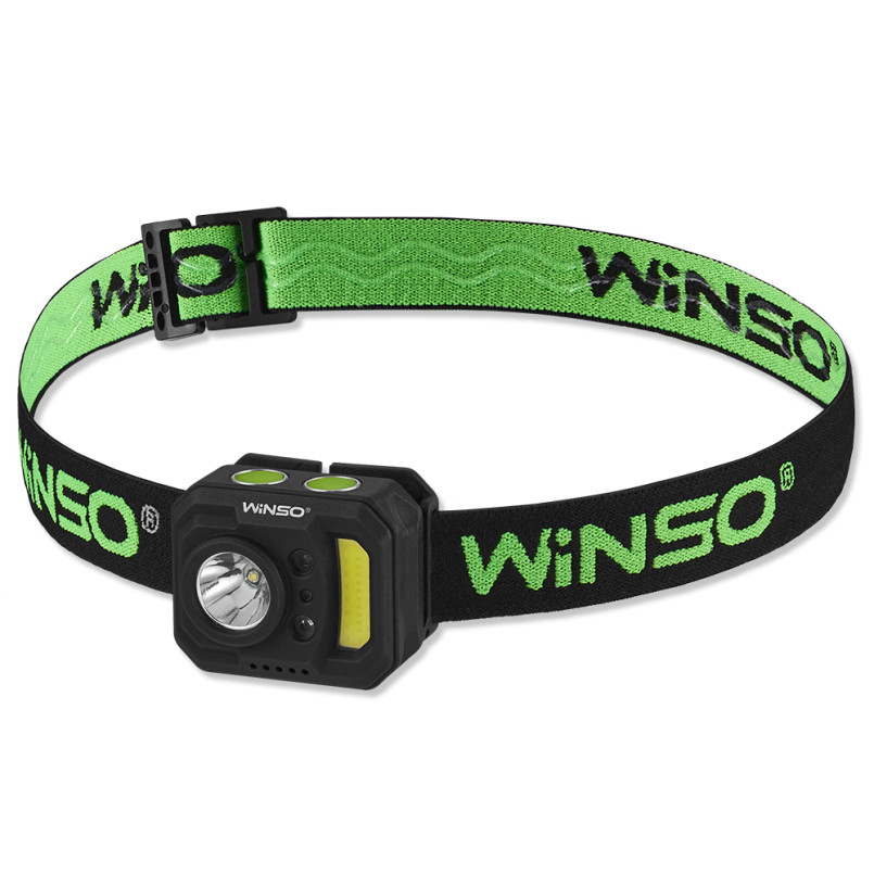 Ліхтар налобний WINSO 250Lm, 3W XPE + 3W COB, 850mAh, Sensor White/Red (40шт.)