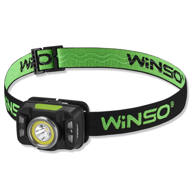 Ліхтар налобний WINSO 330Lm, 5W CREE XTE + COB, 1800mAh, Sensor White/Red (40шт.)