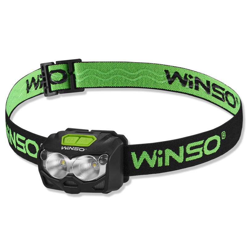 Ліхтар налобний WINSO PRO 500Lm, 2x5W CREE XTG, 1200mAh/3xAAA, Sensor White/Red (40шт.)