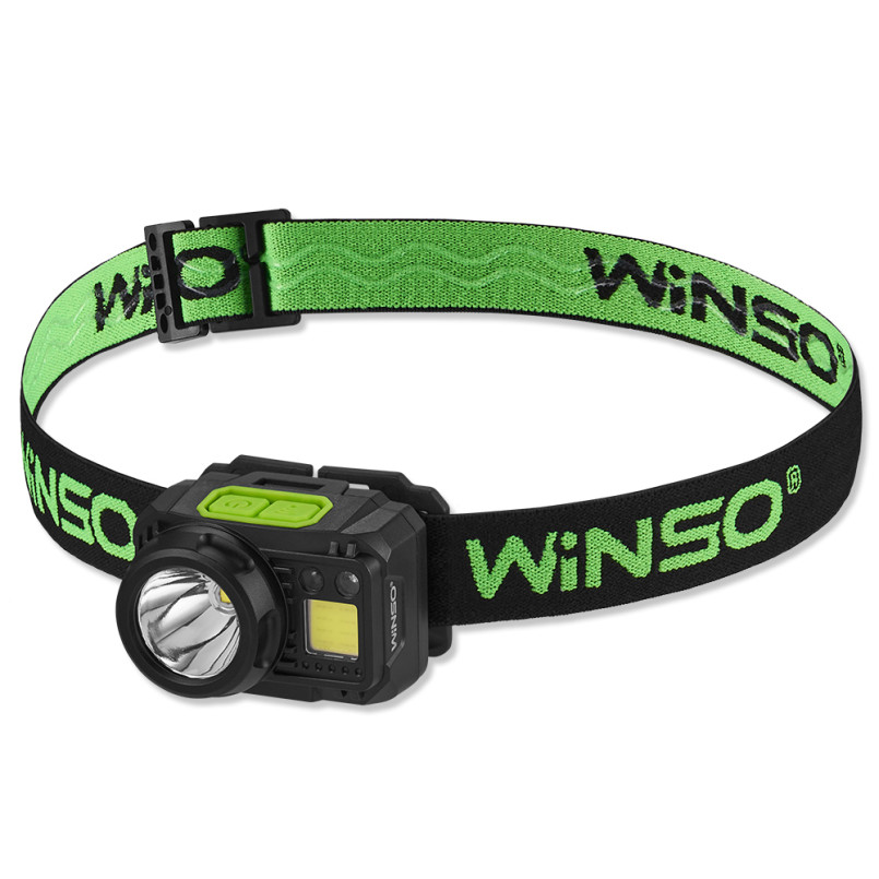 Ліхтар налобний WINSO PRO 500Lm, 3W CREE XPG + COB, 1200mAh/3xAAA, Sensor White/Red (40шт.)