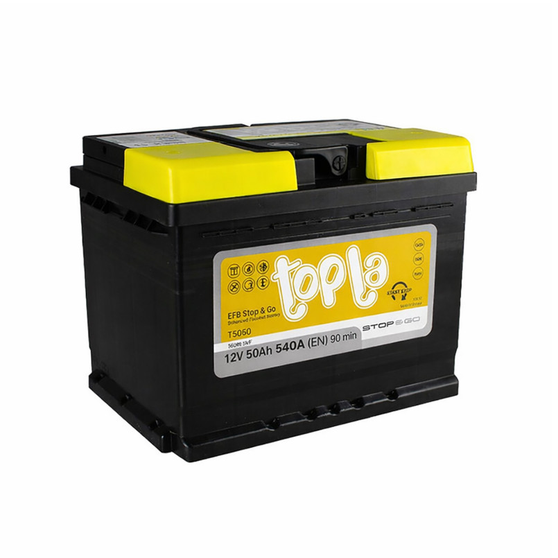 50 Ah/12V Topla EFB 207x175x190 Euro (0)