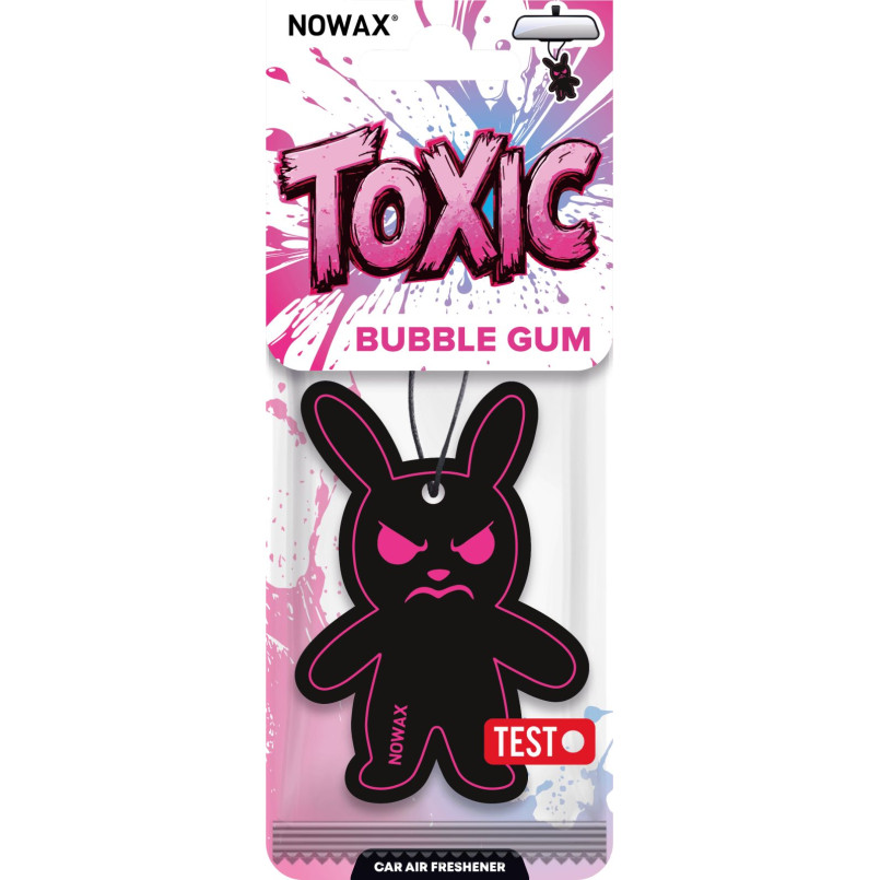 NOWAX Ароматизатор повітря целюлозний Nowax серія _Toxic_ - Bubble Gum (50шт/уп)