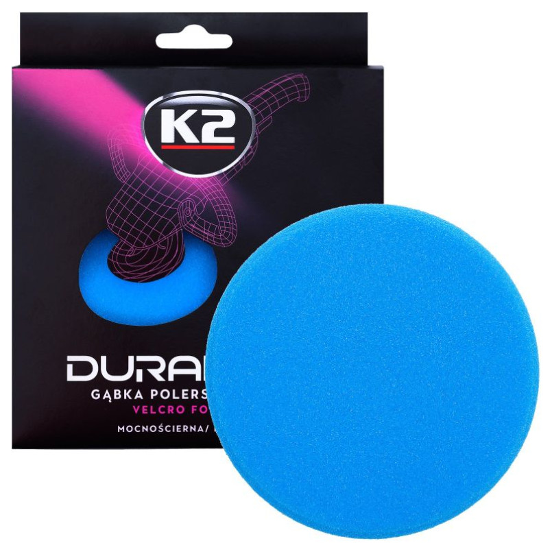 K2 DURAFLEX губка для полірування на липучці блакитна 150 мм х 25 мм х12