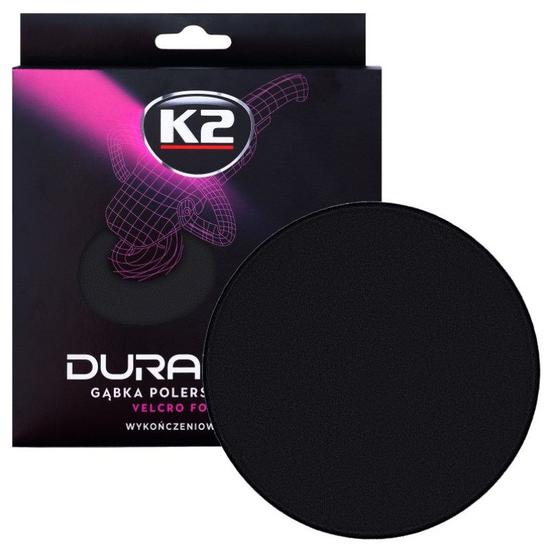 K2 DURAFLEX губка для полірування на липучці чорна 150 мм х 25 мм х12