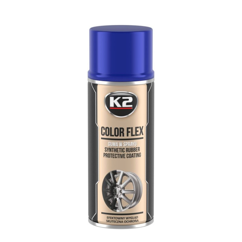 K2 COLOR FLEX фарба рідка гума синя глянцева 400 мл (аерозоль) х12