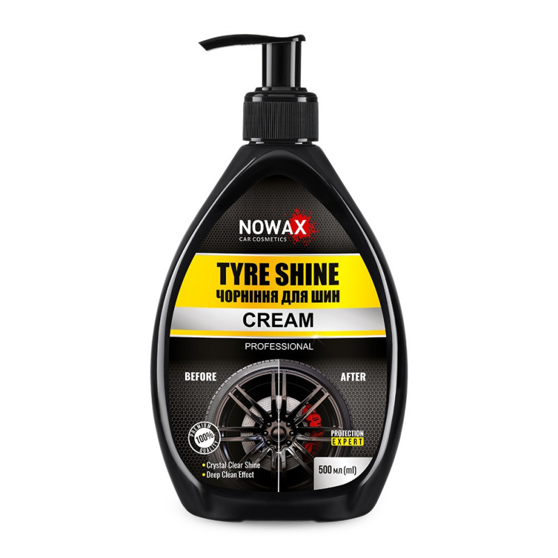NOWAX Tyre Shine Cream Чорніння для шин , 500ml,(10шт./ящ.)