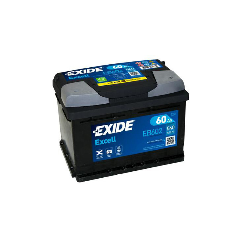 EXIDE EB602 — 62 Ah/12V EXIDE EXCELL  Euro EB602 242х175х175